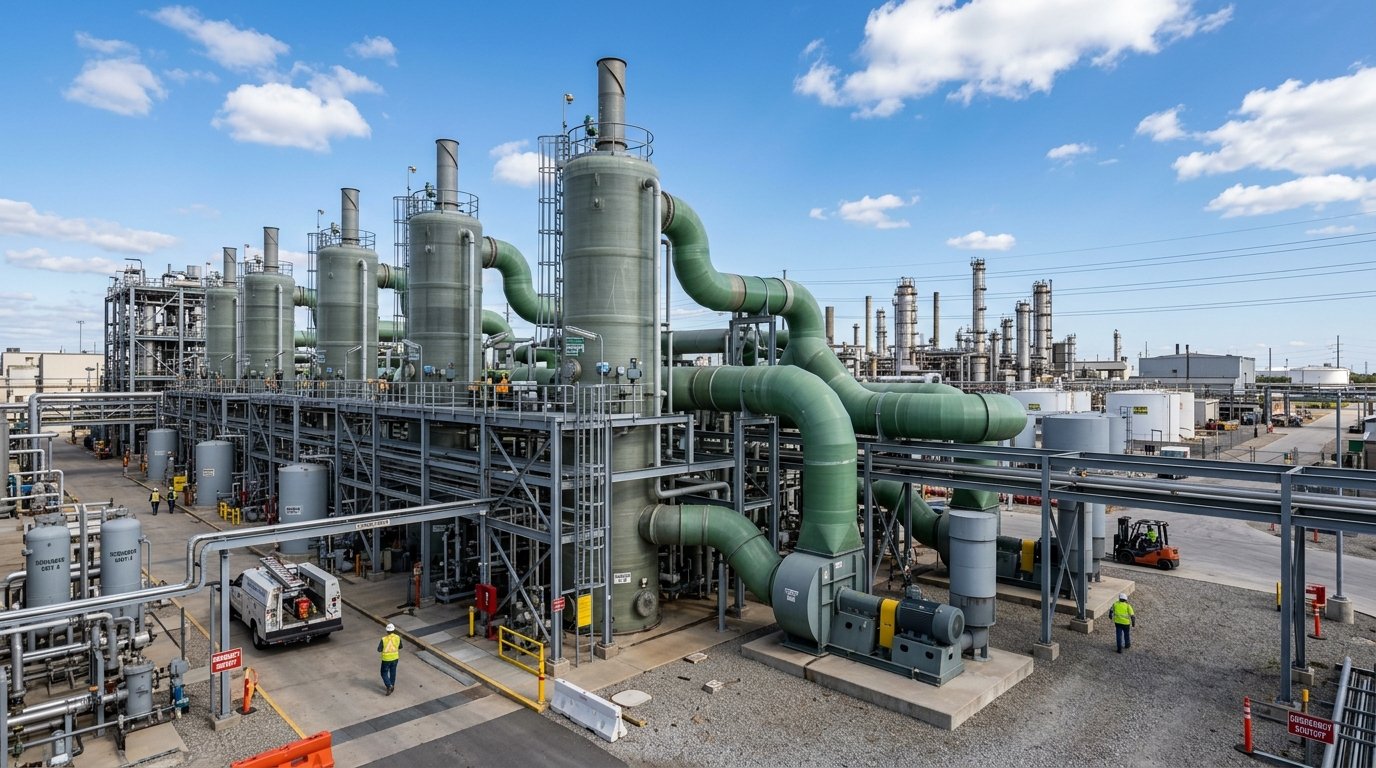 FRP Ducting and Wet Scrubber System